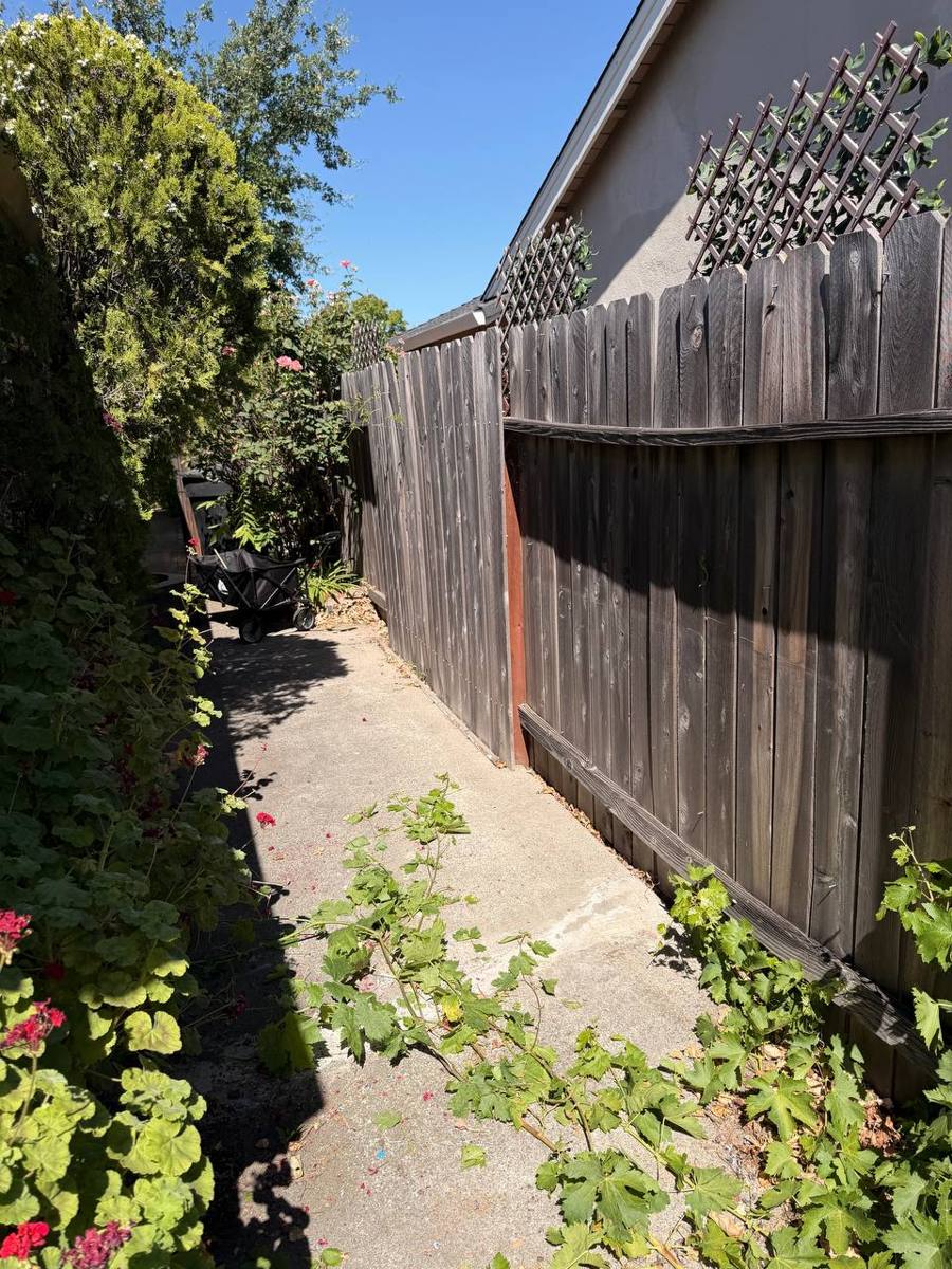 After MZM junk removal &mdash; Side Yard Cleanup — Roseville, CA