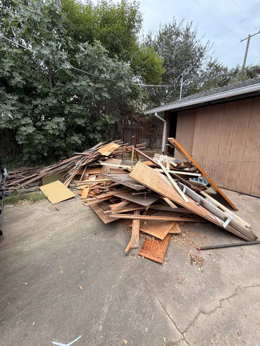 Before MZM junk removal: Wood & Scrap Debris Cleanup &middot; Sacramento, CA