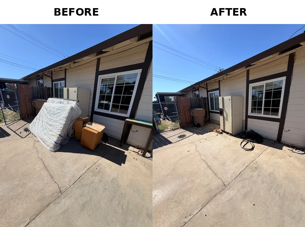 Before and after mattress set and nightstand removal in Lincoln, CA 95648