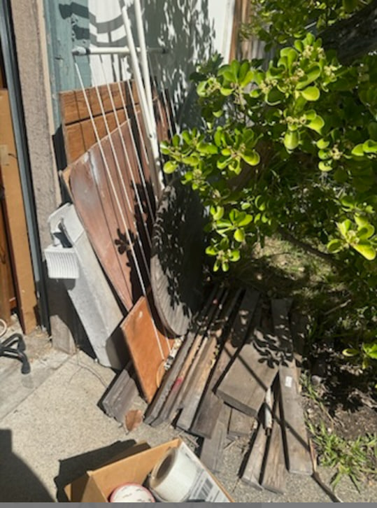 Patio table removed during a property cleanout